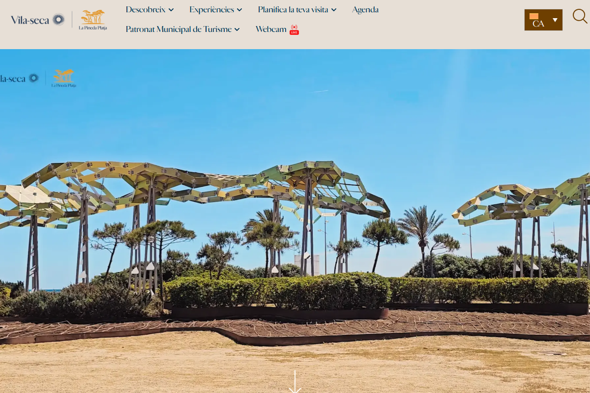 Web de La Pineda Platja, proyecto de Solpronet · escritorio
